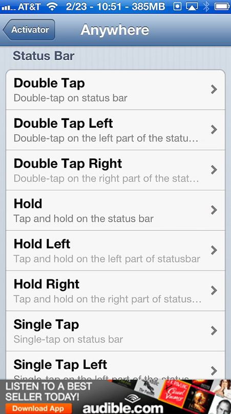 Activator for iOS 6 adds new features and gestures