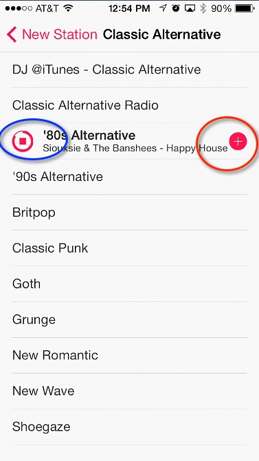 adding a station in itunes radio