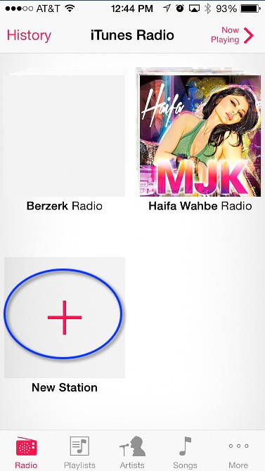 iTunes radio stations