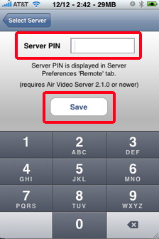 air video enter pin iPhone video