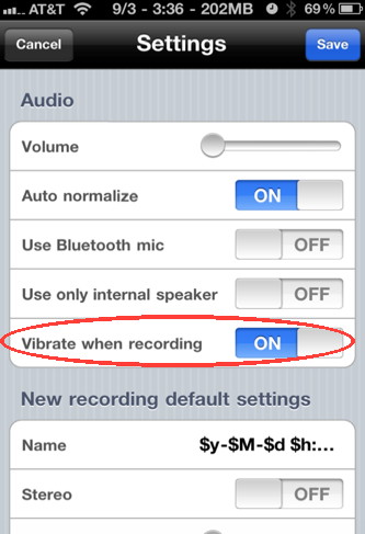 Audio Memo has some nice features as an iPhone audio recorder