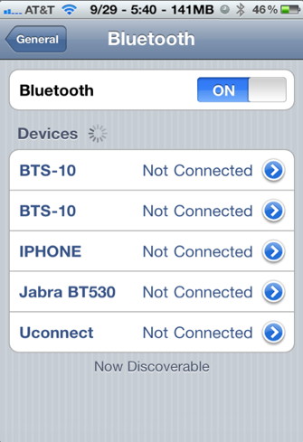 Connect to bluetooth devices with your iPhone
