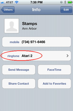 Change your contacts ringtone for iPhone