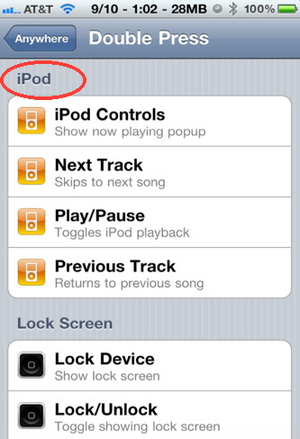 Control iPhone iPos with Activator