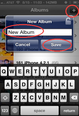 You can easily create a new iPhone photo album with Photo Albume Plus iPhone hack