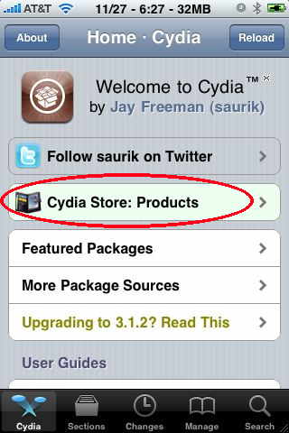 Cydia store