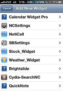 Dashboard X for iPhone widgets