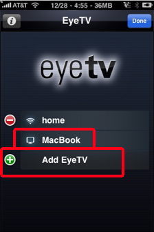 eye tv for iPhone view TV