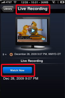 eye tv live recording for iPhone
