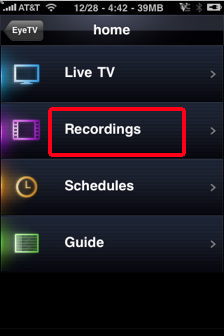 eye tv for iphone recordings