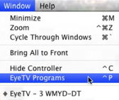 eye tv program menu