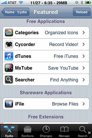 cydia store  features