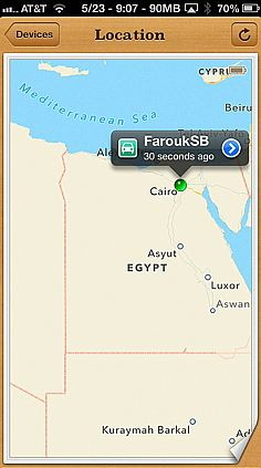 Findmyiphone anywhere in the world
