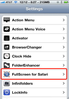 Full Screen iPhone safari hack 