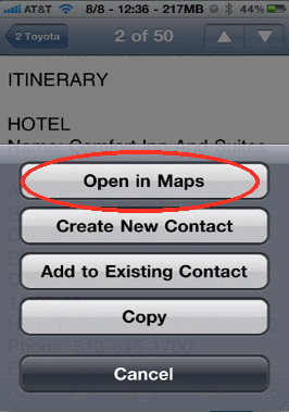 GPS iPhone for Google Maps  is integrated with iPhone notes