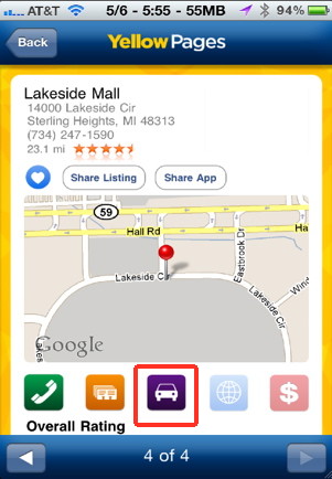gps for iphone such as Navigon and ToTom and Yellow pages are linked together