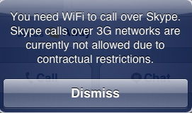 3g unrestrictor warning over 3g or EDGE  network