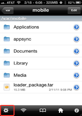 iFile preferences for the iPhone