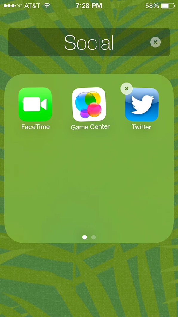 iOS 7 Folders