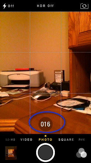 iOS7 camera burst mode