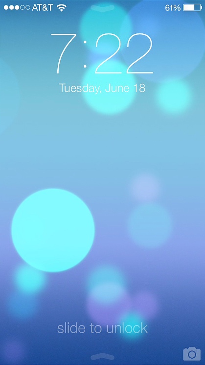 iOS 7 Lock Screen