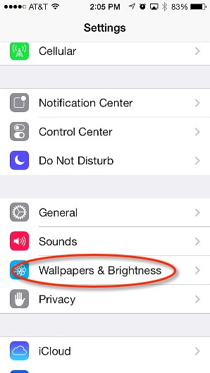 Wallpapers in iOS7