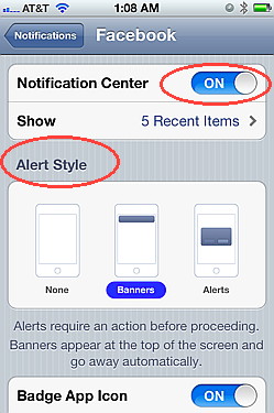 Notification for iOS5