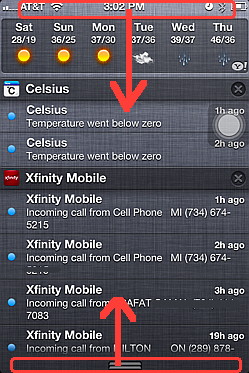 iOS 5 notifications screen