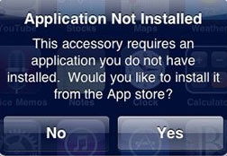 iPhone accessories install app note