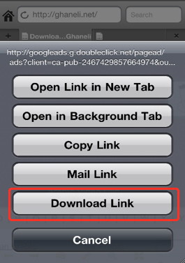 iPhone download feature is available in some iPhone browsers like Mercury