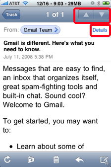 iphone email expand message