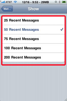 iphone email messages