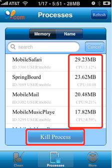 update iPhone memory loss with iPhone memory tool