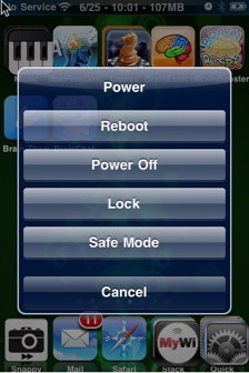 restart or respring or shutdown your iPhone with sbsettings