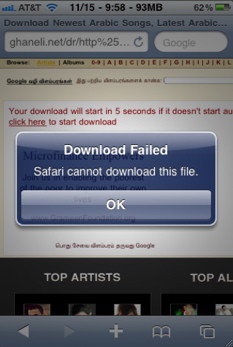 Normally iPhone safari can't download files