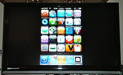 display iphone home screen on TV using iphone video out cable