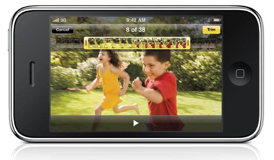 Youtube on iphone 3gs video editing