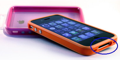 iPhone 4 case bumper take too much dock space