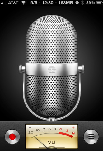 iPhone audio recording applications