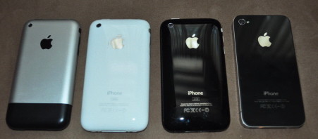 iPhone design comparison to iPhone 2G and 3G