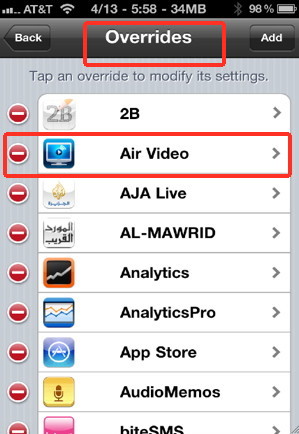 iPhone overrides backgrounder