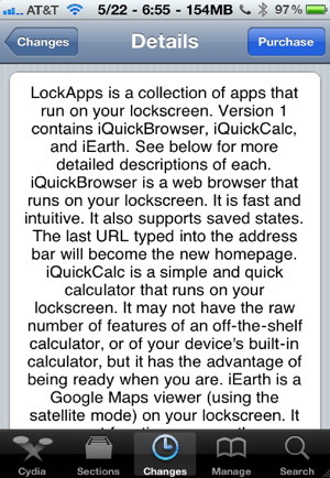 Scroll down to read the full description of the iPhone hack before you install it