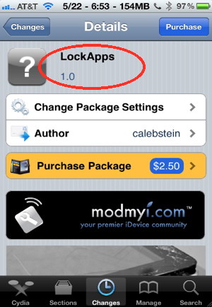 Each iPhone hack in Cydia has a short or long description.