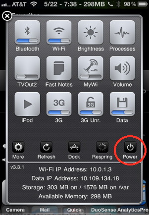 iPhone problem solving with SBSettings safe mode
