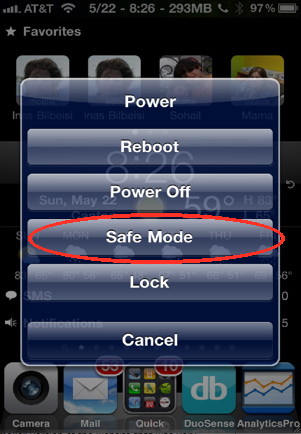iPhone problems and starting in safe mode