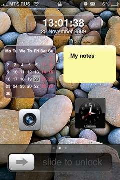 iPhone lock screen widget
