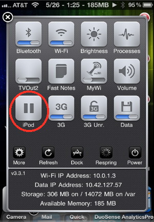 iphone song control from SBSettings