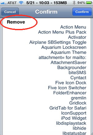 All Cydia applications will be removed when you remove mobile substrate to solve an iPhone problem