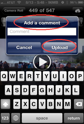 iSocialShare is an iPhone hack that add the ability to upload any captured video right  from the iPhone photo library