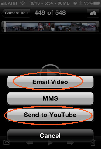 You can easily capture a video with an iPhone 3GS and iPhone 4 and easily upload the video to youtube or email it to your friends. iPhone video sharing was a revolution on the iPhone 3GS.